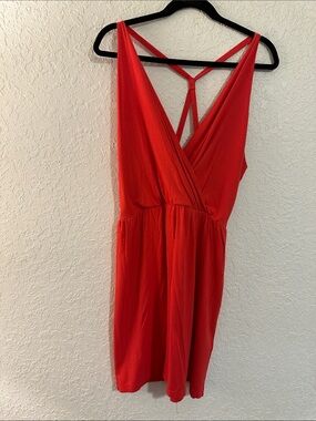 Cynthia Rowley Red Sleeveless Mini Dress with Strappy Back